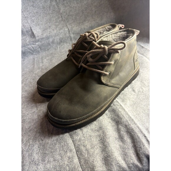 UGG Neumel Waterproof Grey Gray Leather Chukka Boots Men\'s 12 main image 6